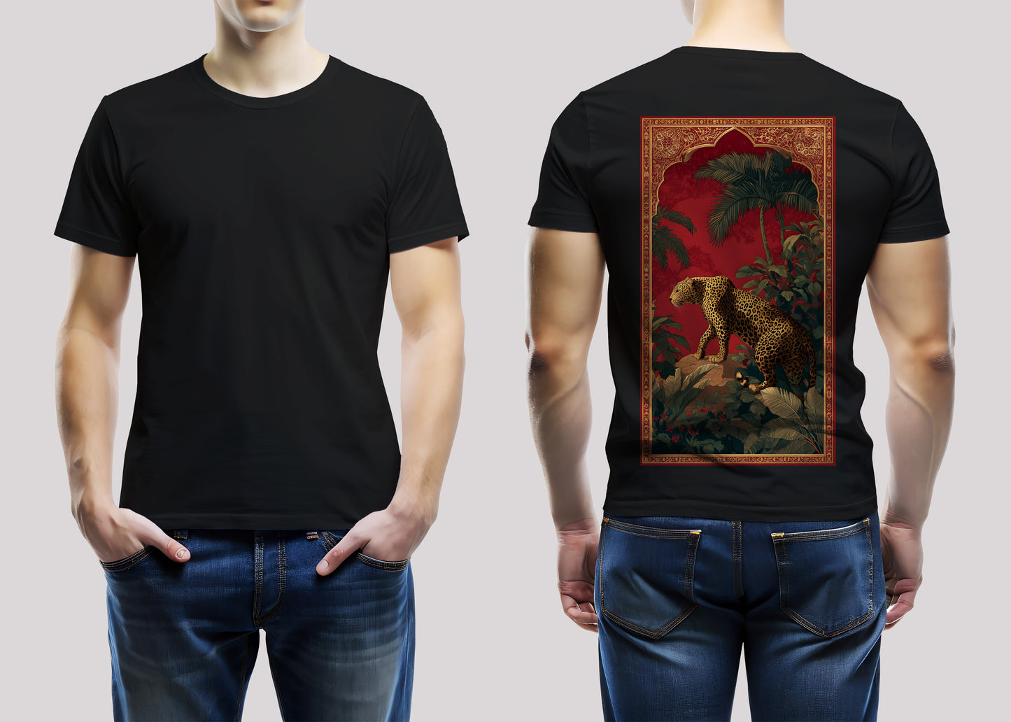 LEOPARD IN A LUSH T-SHIRT