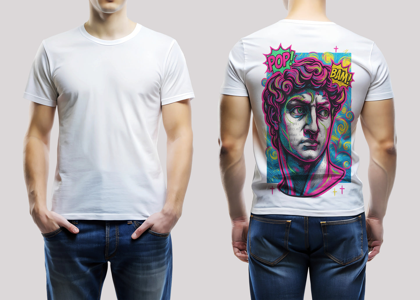 MICHELANGELO POP ART T-SHIRT