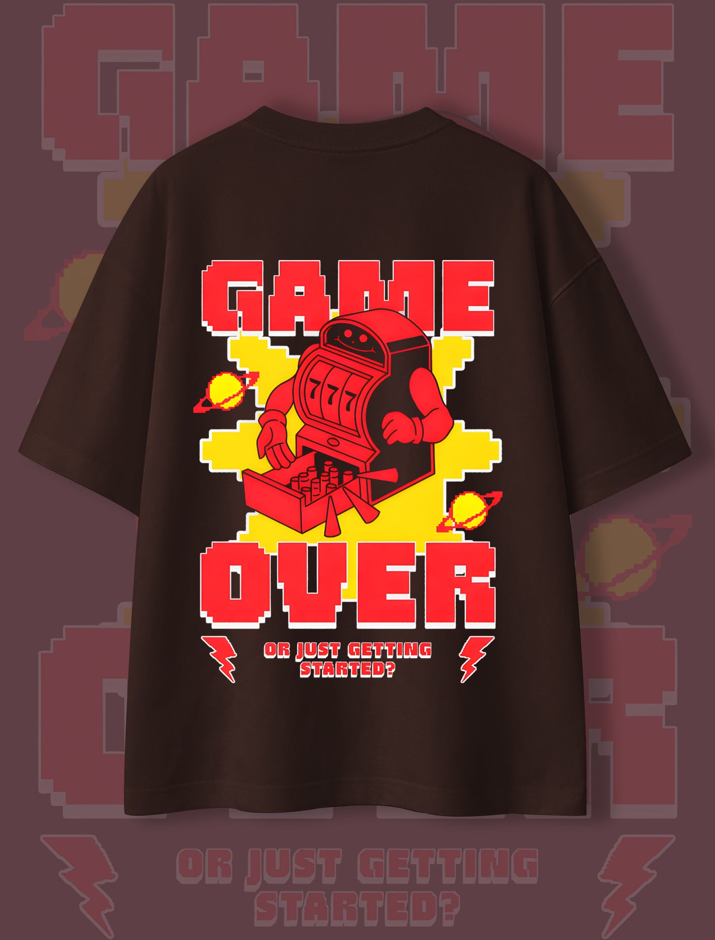 Game Over Pixel Art Oversized T-shirt