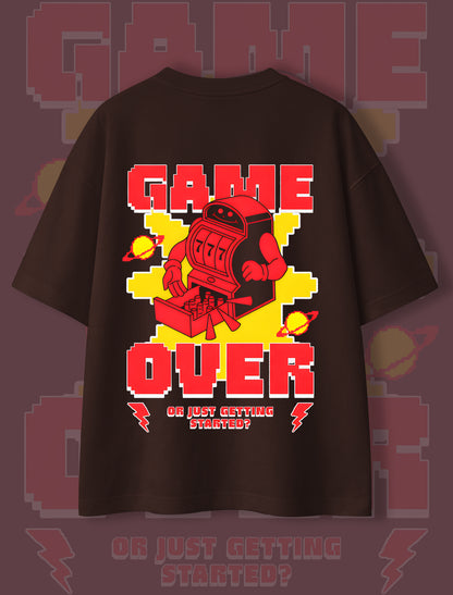 Game Over Pixel Art Oversized T-shirt
