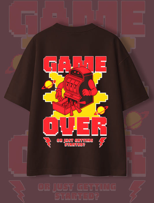 Game Over Pixel Art Oversized T-shirt