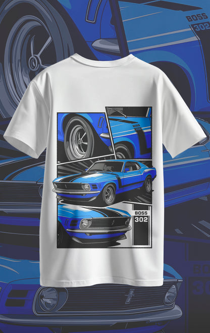 Vintage Blue car t-shirt
