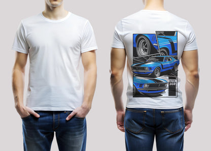 Vintage Blue car t-shirt